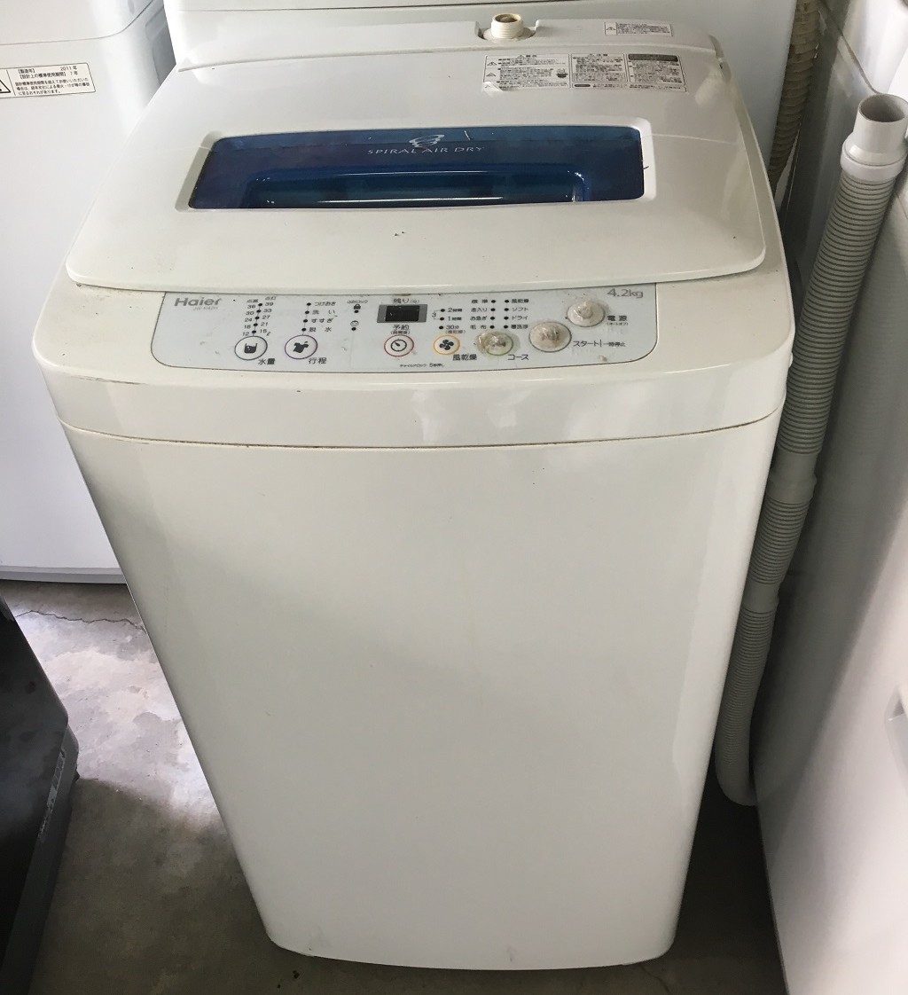 ハイアール製の洗濯機