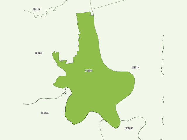 埼玉県八潮市の地図