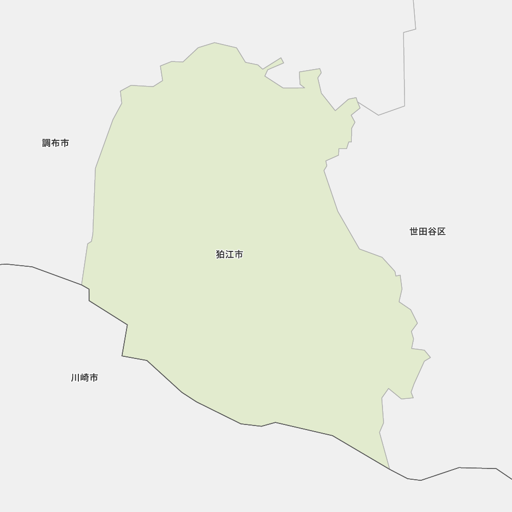 狛江市のイラスト地図