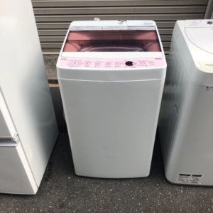 東京都中野区で回収したハイアール全自動洗濯機 JW-C55CK（2018年製 5.5kg）の外観正面