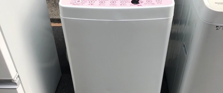 東京都中野区で回収したハイアール全自動洗濯機 JW-C55CK（2018年製 5.5kg）の外観正面