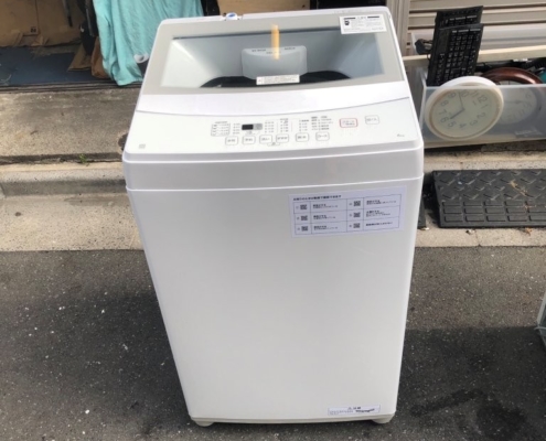 ニトリ製全自動洗濯機NTR60を正面から撮影した写真｜6kg容量のシンプルモデル