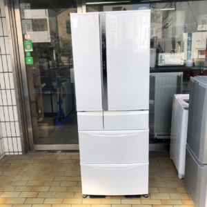 パナソニック 冷蔵庫 NR-FVF504-W 501L 正面全体の外観写真｜千葉県野田市で回収した大型冷蔵庫