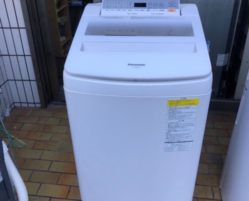 パナソニック 縦型洗濯乾燥機 NA-FW80S5 を正面から撮影｜埼玉県川口市での回収事例