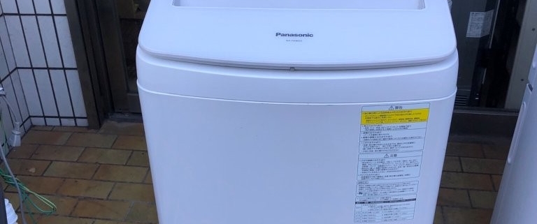 パナソニック 縦型洗濯乾燥機 NA-FW80S5 を正面から撮影｜埼玉県川口市での回収事例