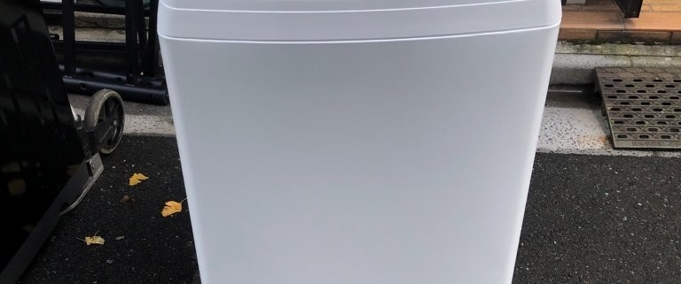 日立 全自動洗濯機 NW-50F 2021年製 正面外観 洗濯機回収前の状態