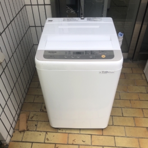 パナソニック 全自動洗濯機 NA-F50B12 5.0kg 正面外観 回収前の状態