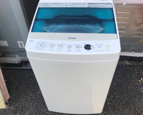 ハイアール 全自動洗濯機 JW-C45A 4.5kg 2017年製 正面外観 回収前の状態