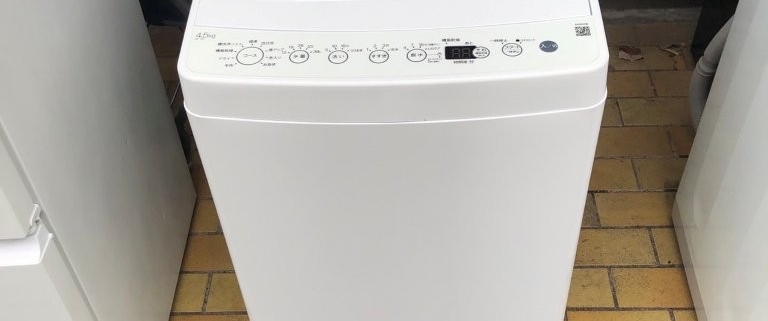 東京都台東区上野桜木の賃貸マンションで回収したハイアール製縦型洗濯機BW-45A（洗濯容量4.5kg・2020年製）の外観