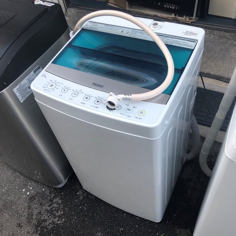 東京都中野区大和町 Haier JW-C55A 5.5kg 2018年製 給水ホース付属確認